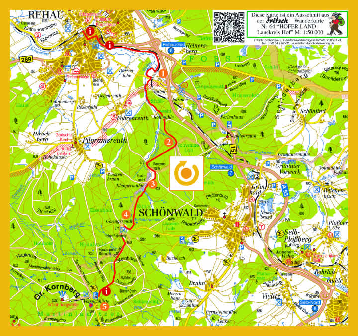 Karte Wandertour: Themenweg „Mit der Arnika zum Kornberg“