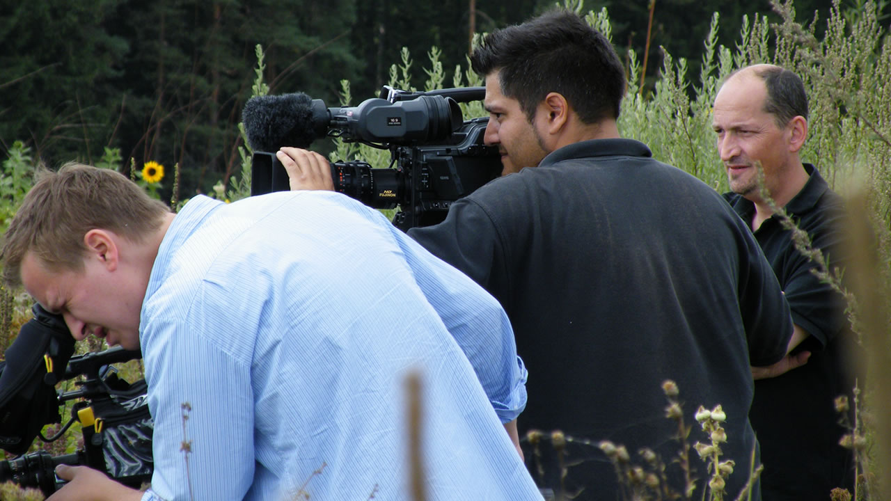 Video-Dreharbeiten für das Arnika-Projekt Hof