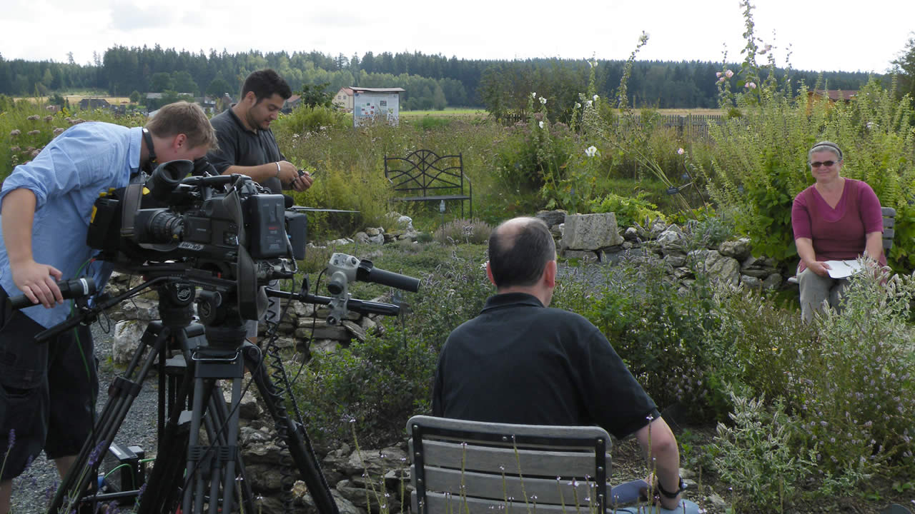 Video-Dreharbeiten für das Arnika-Projekt Hof